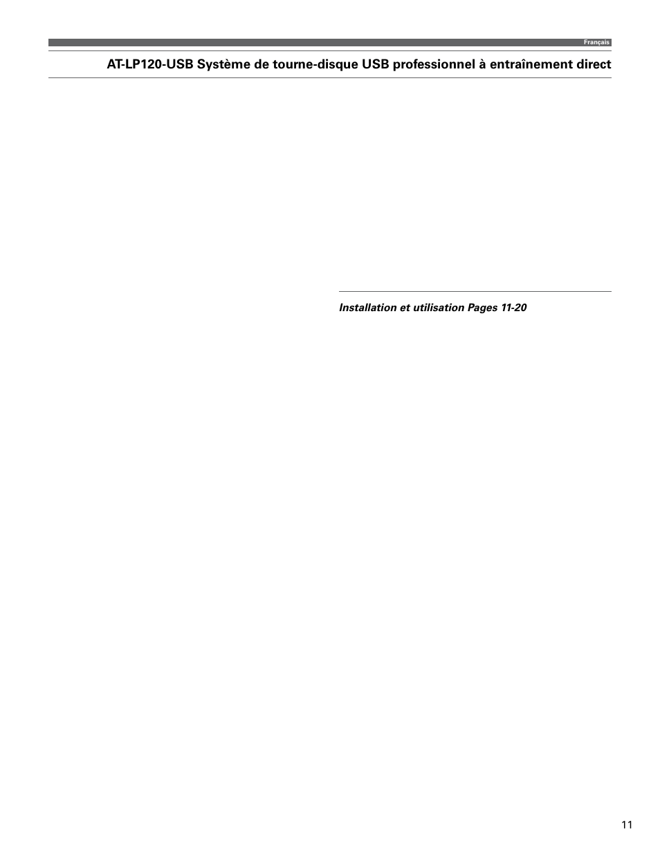 Audio-Technica AT-LP120-USB User Manual | Page 11 / 32