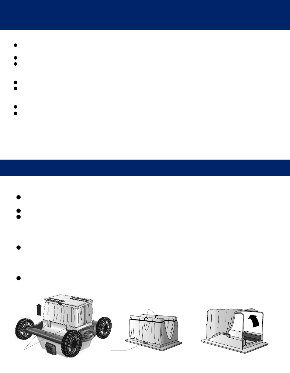 Maintenance instructions, Operating instructions | AquaJet Inc Swimming Pool Cleaner User Manual | Page 4 / 8