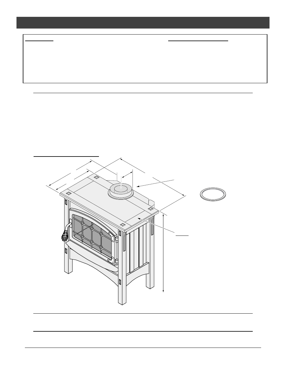 Features and specifications, Heating specifications, Electrical specifications (for optional blower) | Fuel | Avalon Stoves Freestanding Stove User Manual | Page 6 / 42