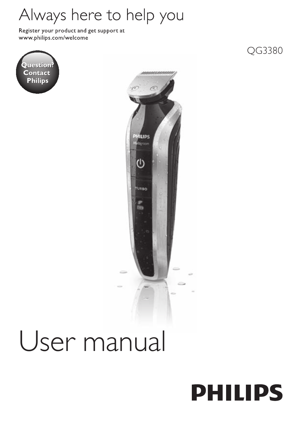 Philips MULTIGROOM Series 5000 Wasserdichtes Multitrim-Set GESICHT HAAR User Manual | 210 pages