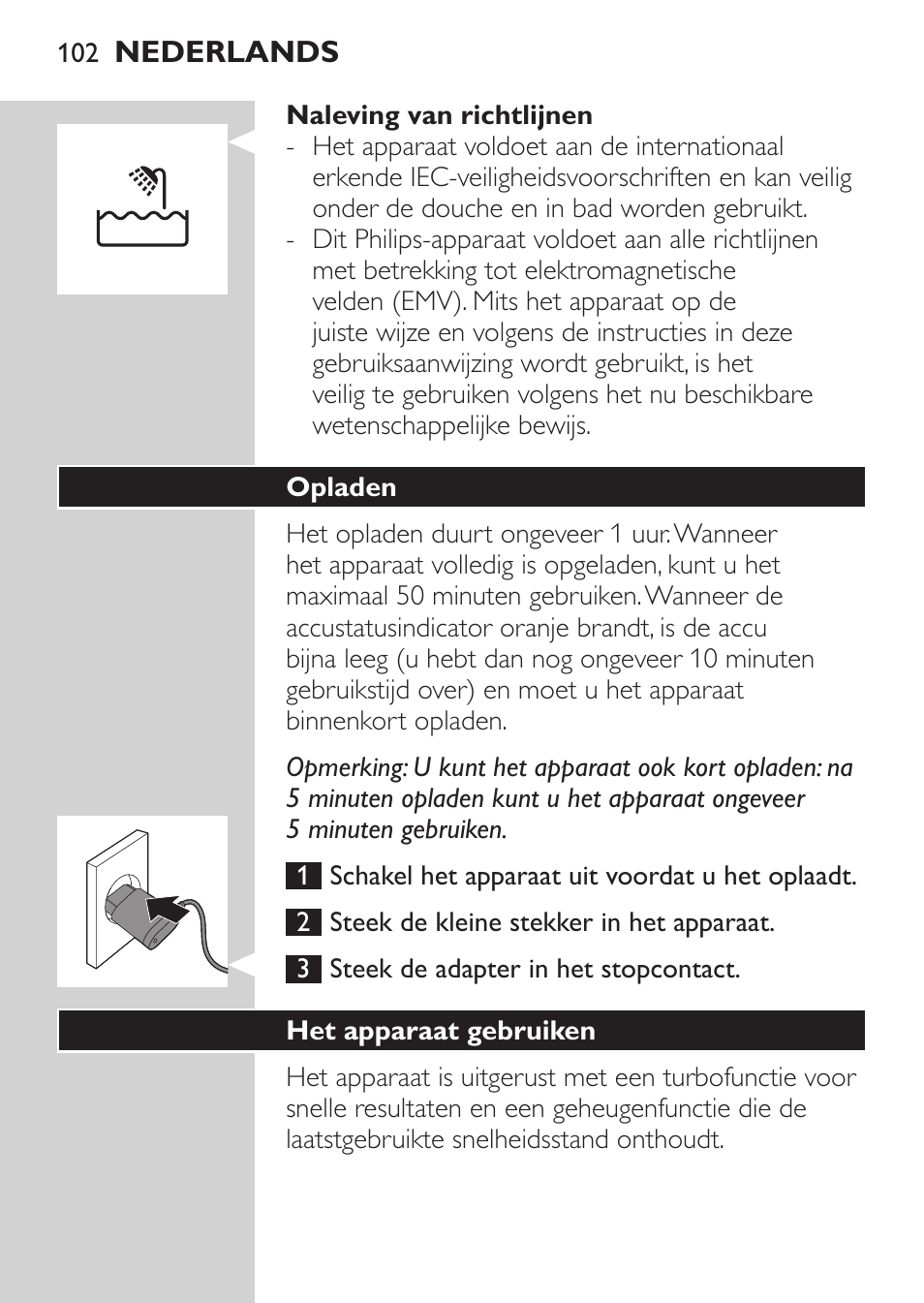 Philips MULTIGROOM Series 5000 Wasserdichtes Multitrim-Set GESICHT HAAR User Manual | Page 102 / 210
