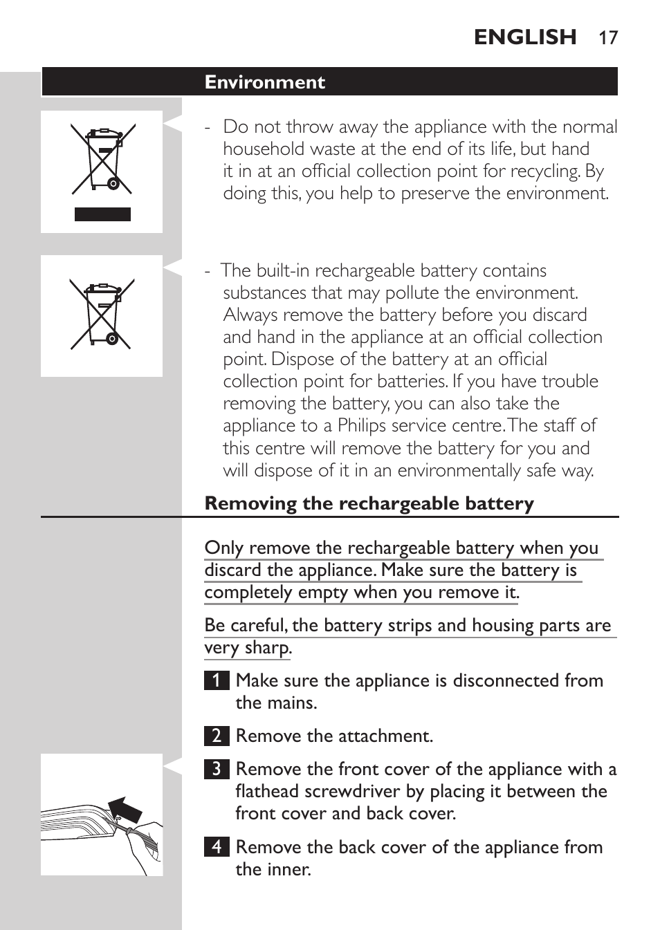 Philips MULTIGROOM Series 5000 Wasserdichtes Multitrim-Set GESICHT HAAR User Manual | Page 17 / 210
