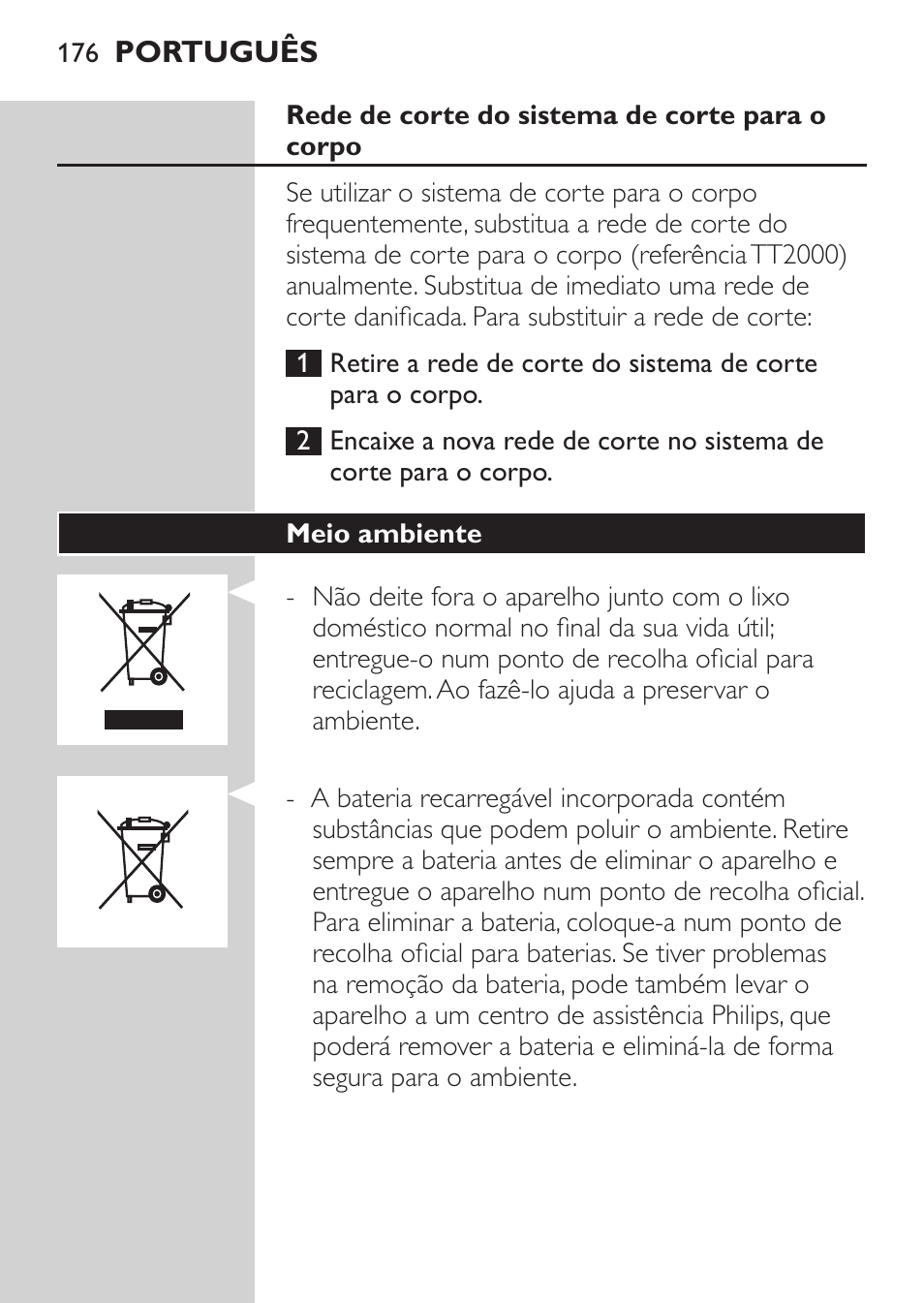 Philips MULTIGROOM Series 5000 Wasserdichtes Multitrim-Set GESICHT HAAR User Manual | Page 176 / 210