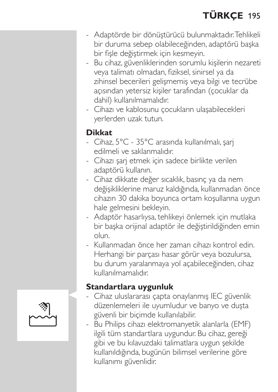 Philips MULTIGROOM Series 5000 Wasserdichtes Multitrim-Set GESICHT HAAR User Manual | Page 195 / 210