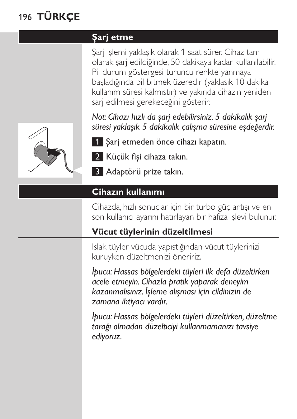 Philips MULTIGROOM Series 5000 Wasserdichtes Multitrim-Set GESICHT HAAR User Manual | Page 196 / 210