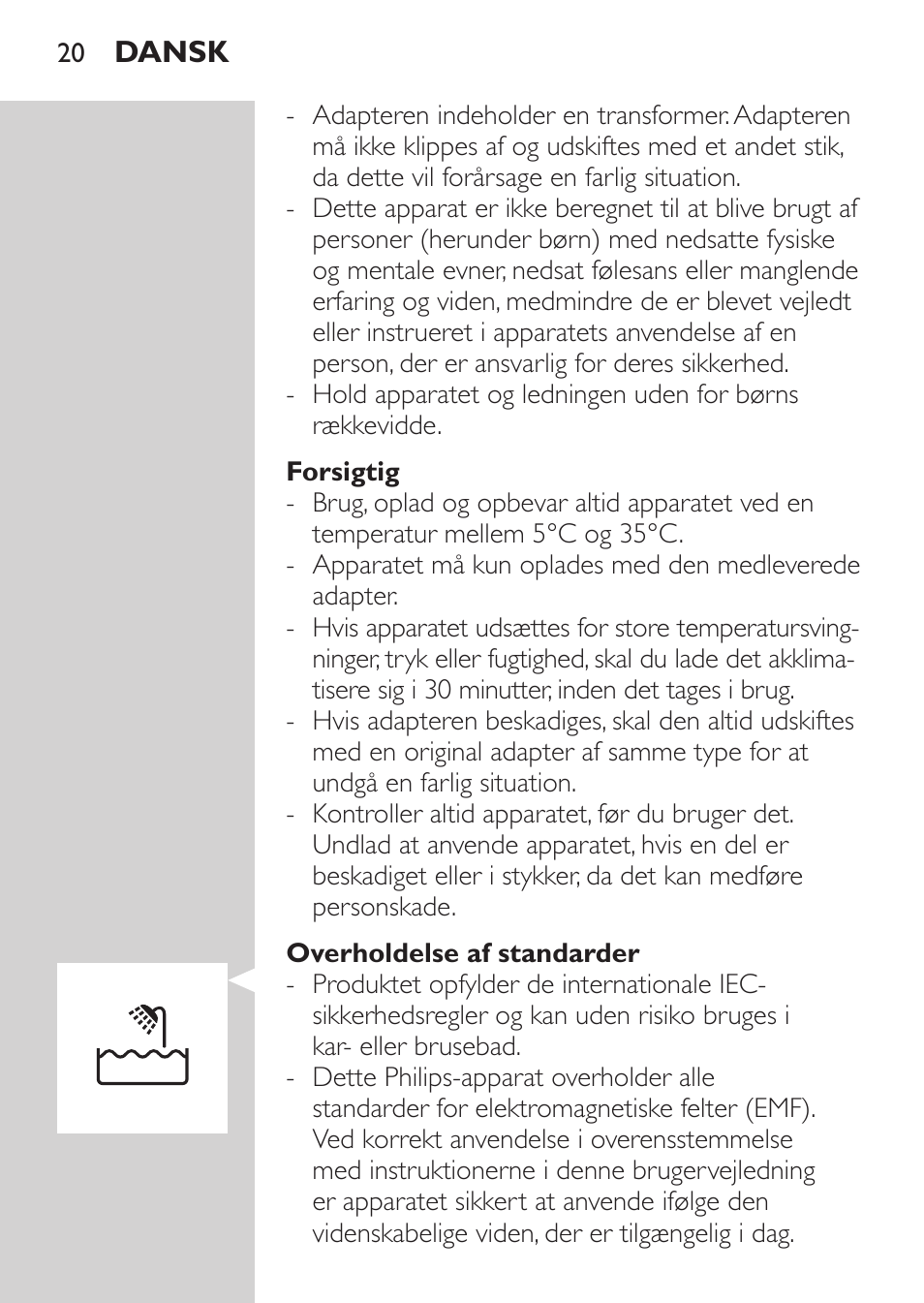 Philips MULTIGROOM Series 5000 Wasserdichtes Multitrim-Set GESICHT HAAR User Manual | Page 20 / 210