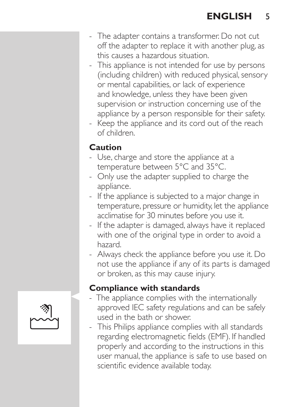 Philips MULTIGROOM Series 5000 Wasserdichtes Multitrim-Set GESICHT HAAR User Manual | Page 5 / 210