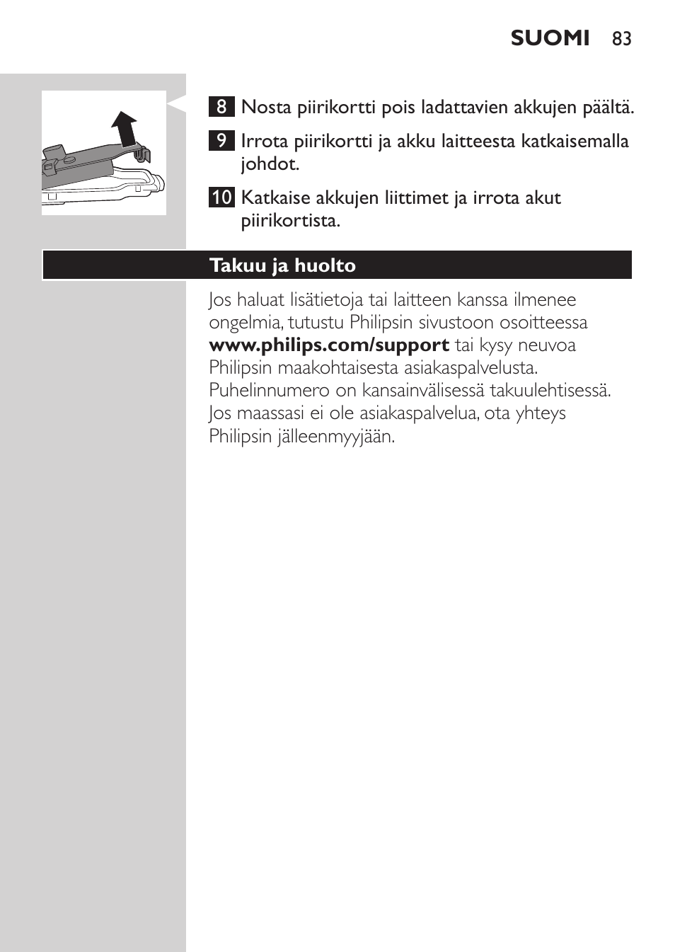 Philips MULTIGROOM Series 5000 Wasserdichtes Multitrim-Set GESICHT HAAR User Manual | Page 83 / 210