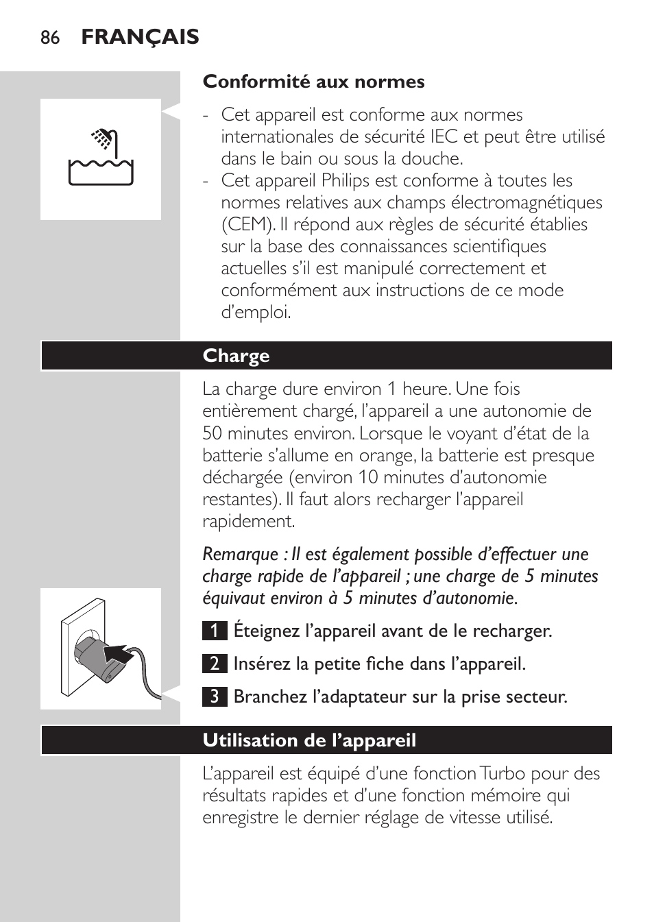 Philips MULTIGROOM Series 5000 Wasserdichtes Multitrim-Set GESICHT HAAR User Manual | Page 86 / 210