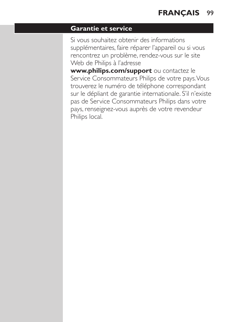 Philips MULTIGROOM Series 5000 Wasserdichtes Multitrim-Set GESICHT HAAR User Manual | Page 99 / 210