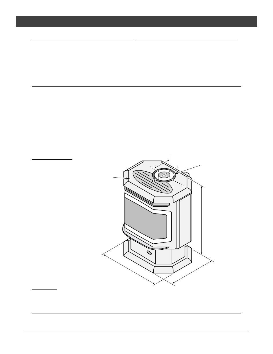 Specifications, Installation options, Features | Heating specifications, Dimensions: fuel, Electrical specifications | Avalon Stoves Cedar EF User Manual | Page 7 / 42