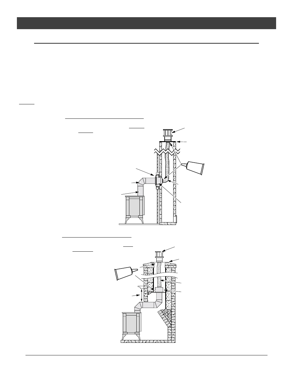 Installation, Masonry chimney conversions (interior or standard) | Avalon Stoves Direct Vent Freestanding Stove User Manual | Page 21 / 46