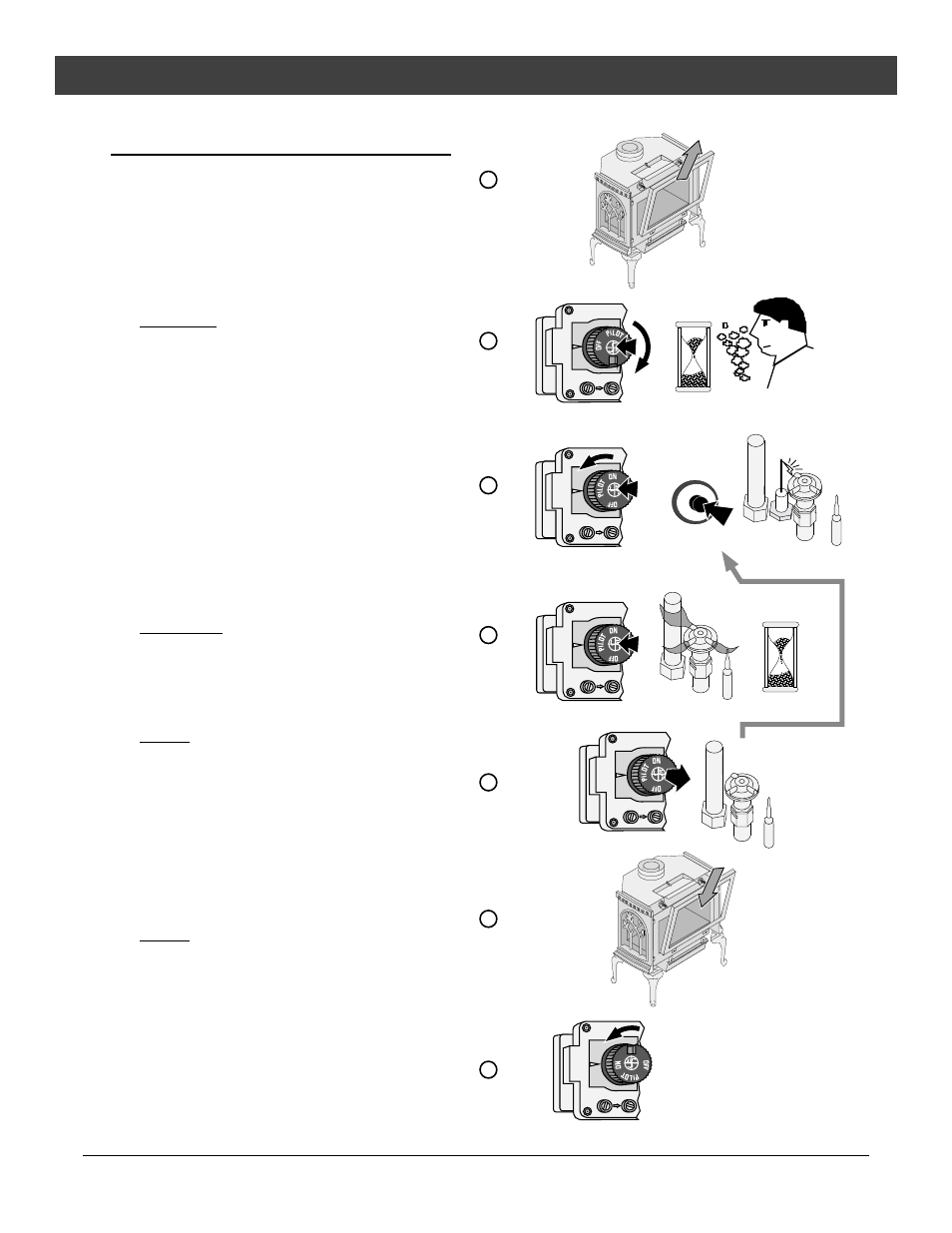 Operation, Starting the pilot flame | Avalon Stoves Direct Vent Freestanding Stove User Manual | Page 29 / 46