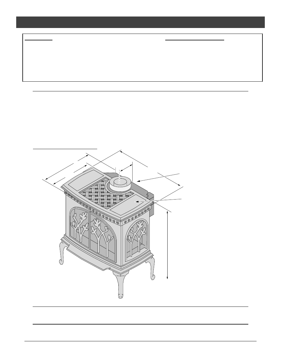 Specifications, Heating specifications, Electrical specifications (for optional blower) | Fuel | Avalon Stoves Direct Vent Freestanding Stove User Manual | Page 6 / 46