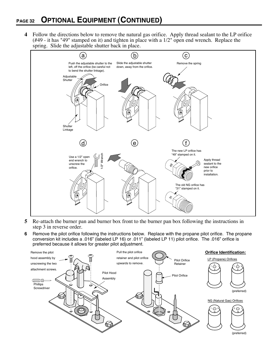 Ptional, Quipment, Ontinued | Avalon Stoves CHELAN B-VENT 700 B-VENT User Manual | Page 32 / 34
