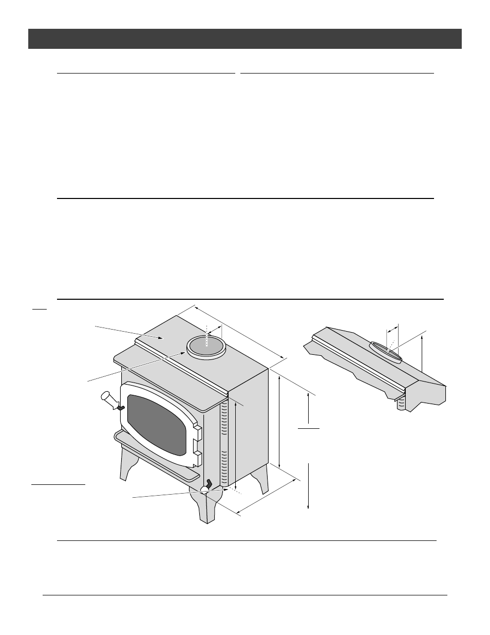 Features & specifications, Installation options, Heating specifications | Dimensions, Emiss io ns | Avalon Stoves 745 User Manual | Page 6 / 44