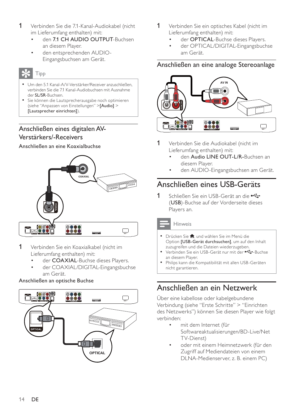 Philips 8000 series Blu-ray Disc-Player User Manual | Page 13 / 59