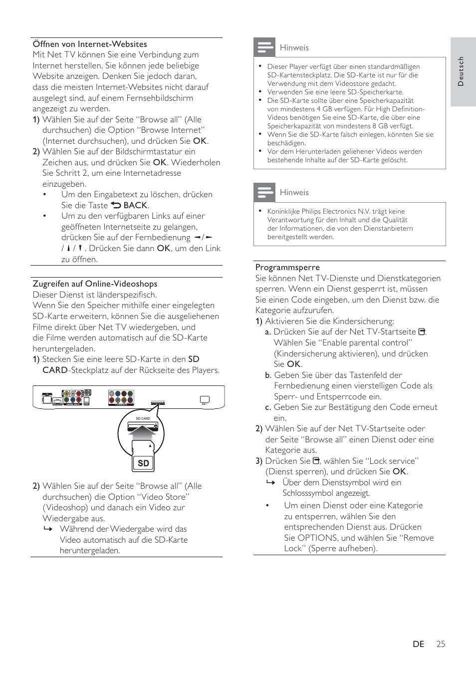 Philips 8000 series Blu-ray Disc-Player User Manual | Page 24 / 59