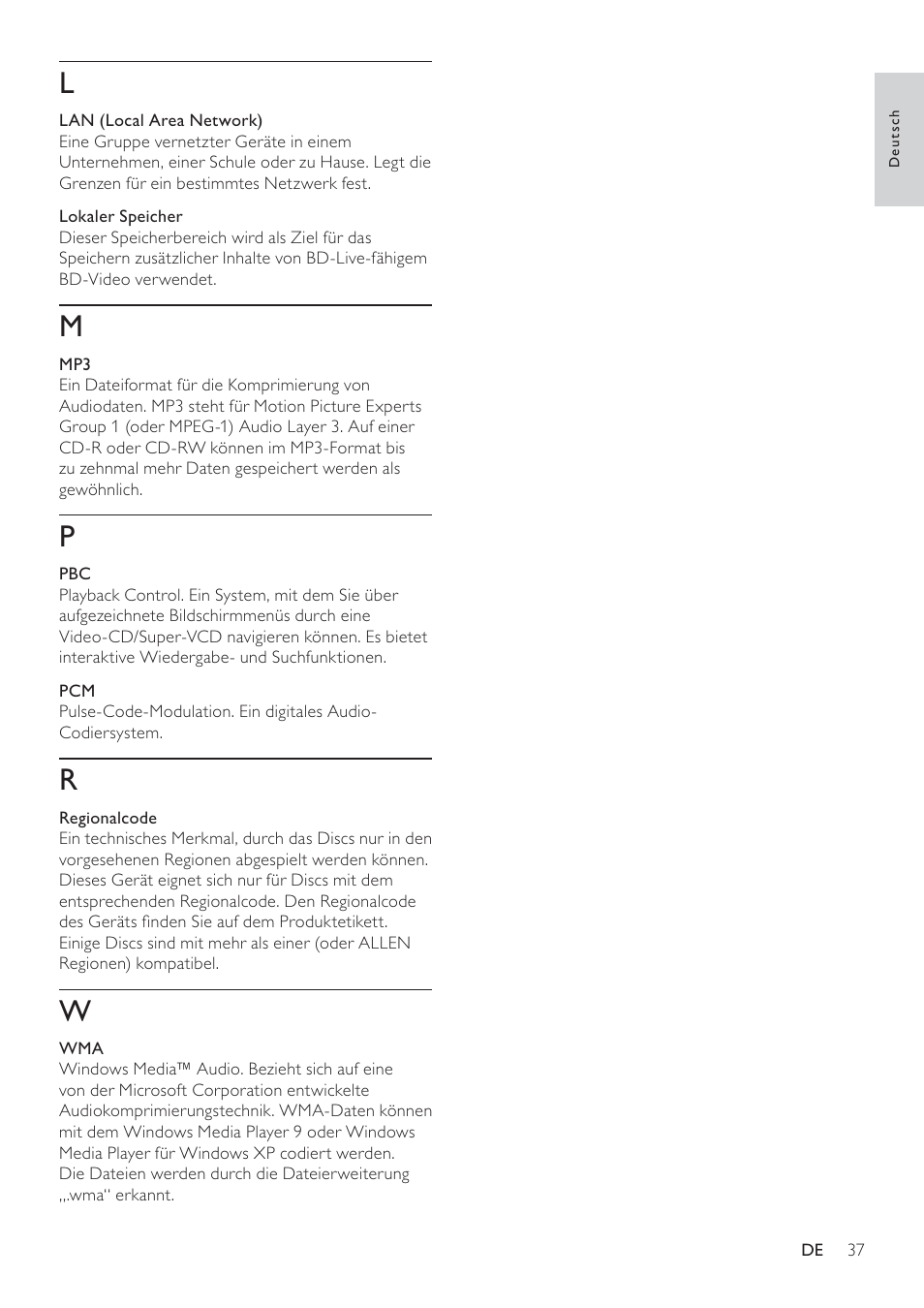 Philips 8000 series Blu-ray Disc-Player User Manual | Page 36 / 59