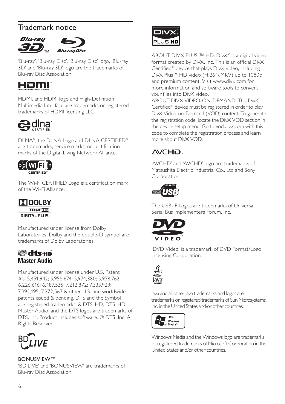 Philips 8000 series Blu-ray Disc-Player User Manual | Page 5 / 59