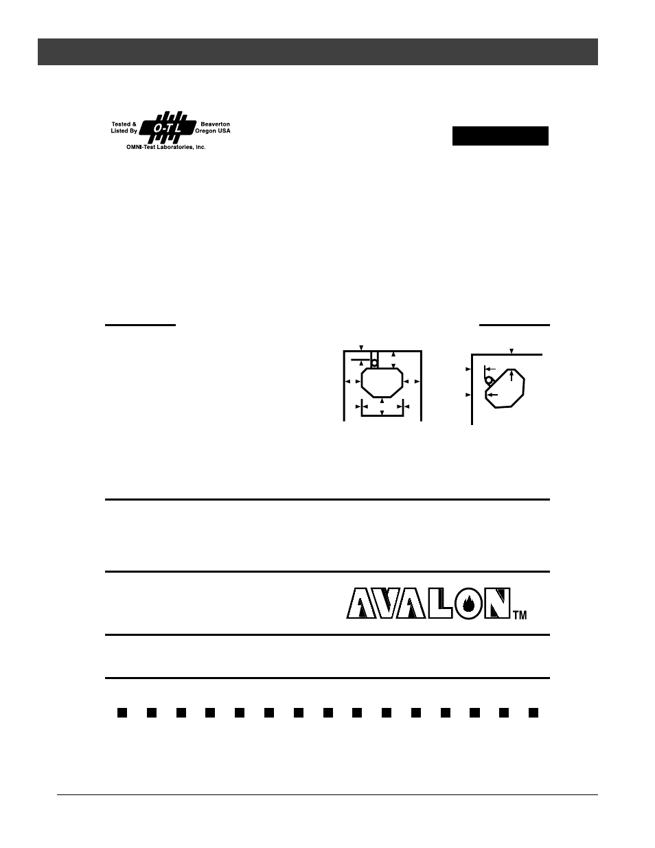 Safety label, Travis industries, Serial no | Avalon Stoves Avalon Pellet Stove Astoria PS User Manual | Page 38 / 42
