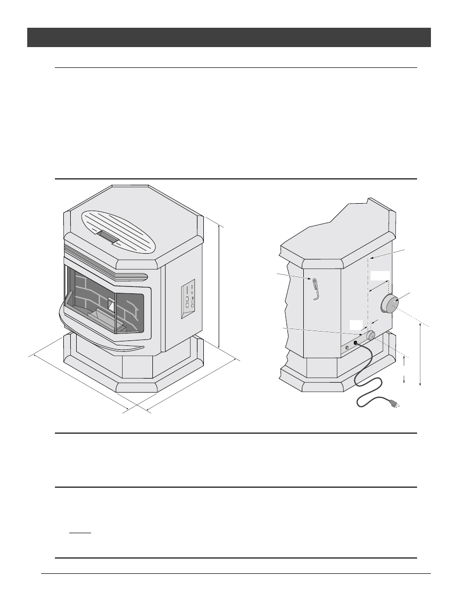 Specifications, Heating specifications, Dimensions | Electrical specifications, Fuel, Epa compliance | Avalon Stoves Avalon Pellet Stove Astoria PS User Manual | Page 6 / 42