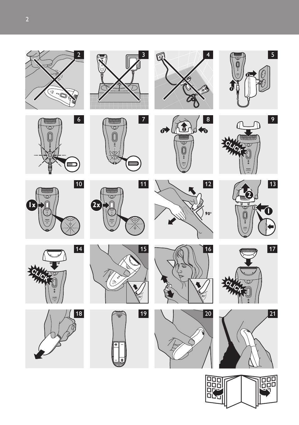Philips SatinPerfect Epilierer User Manual | Page 2 / 120