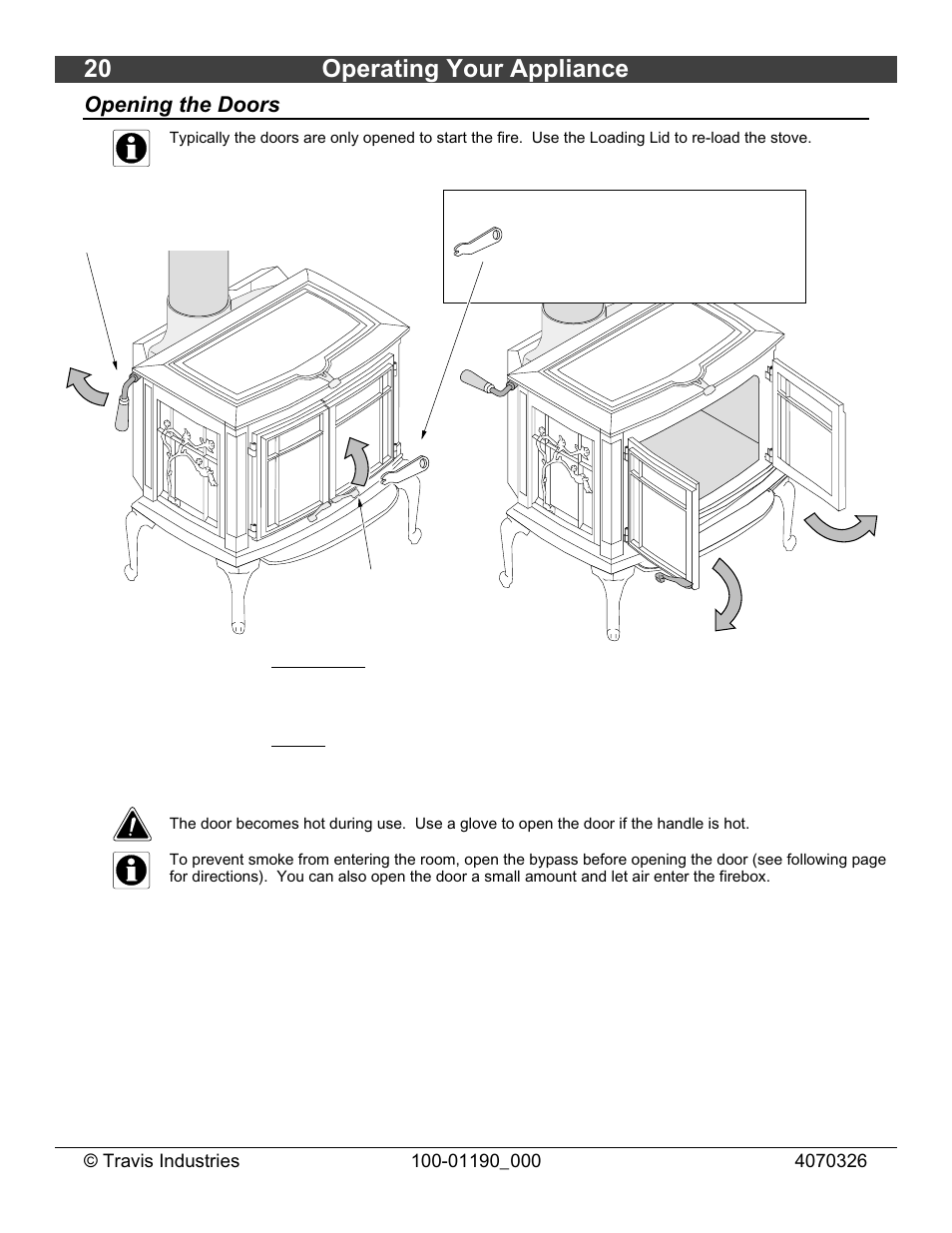 20 operating your appliance | Avalon Stoves Arbor User Manual | Page 20 / 38