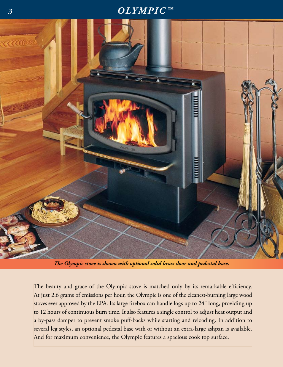 O ly m pi c | Avalon Stoves Wood Burning Stove & Insert User Manual | Page 4 / 24