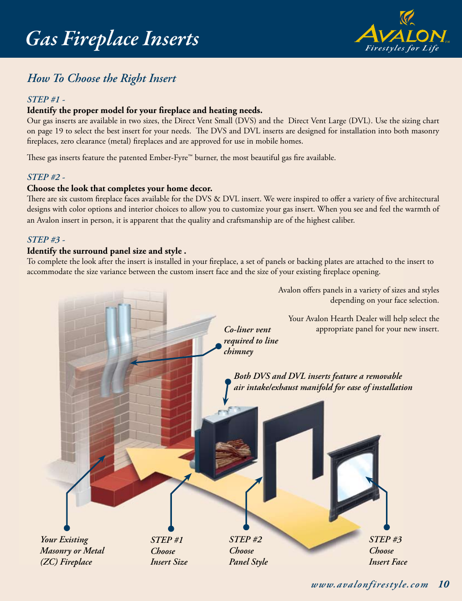 Gas fireplace inserts, How to choose the right insert | Avalon Stoves Gas Stove & Fireplace User Manual | Page 11 / 24