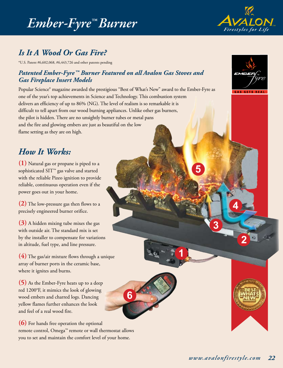 Ember-fyre™ burner, How it works, Is it a wood or gas fire | Avalon Stoves Gas Stove & Fireplace User Manual | Page 23 / 24