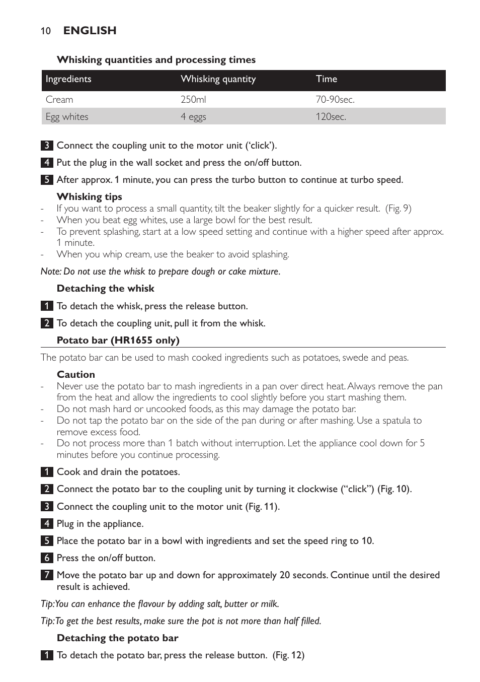 Philips Avance Collection Stabmixer User Manual | Page 10 / 136