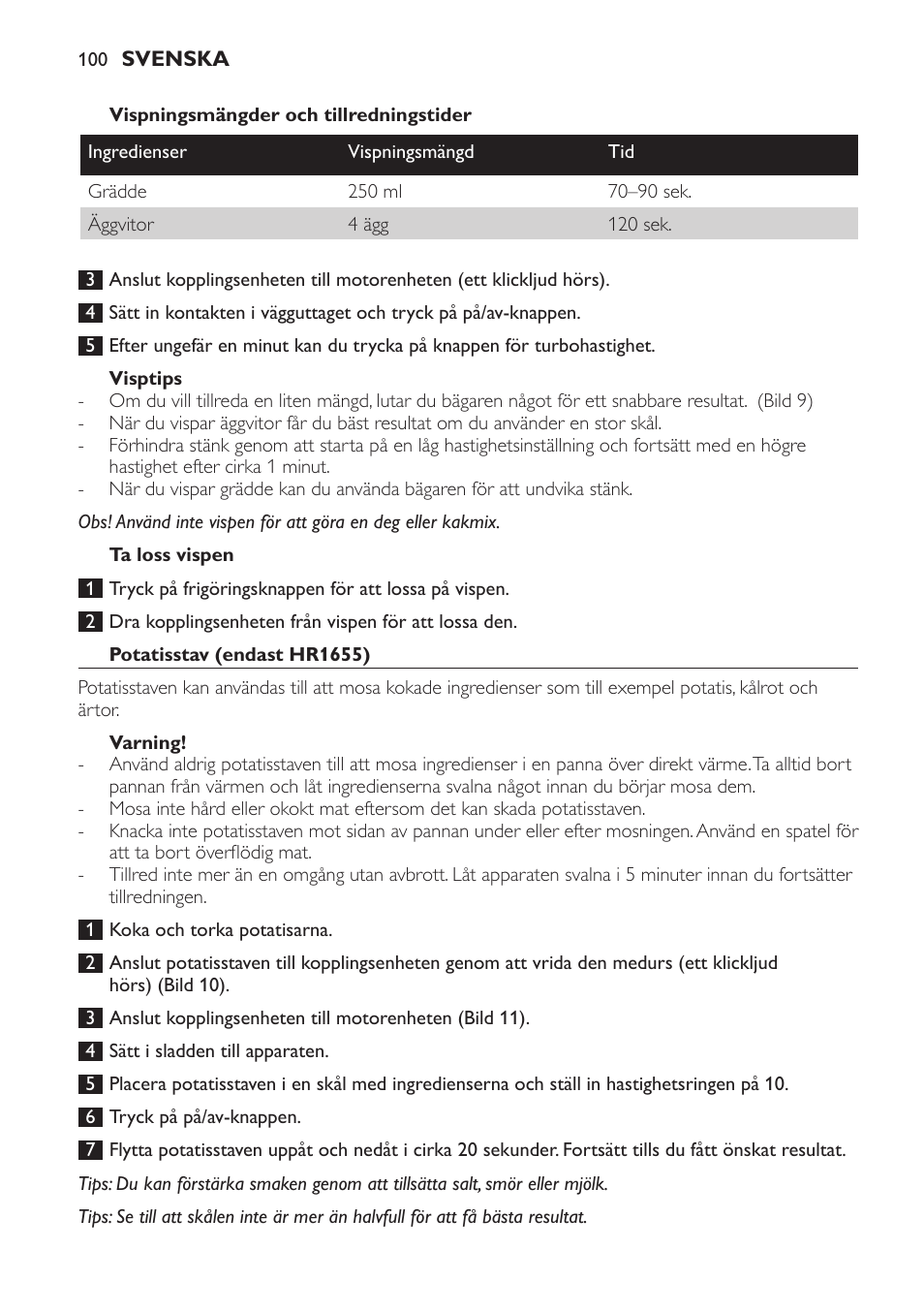 Philips Avance Collection Stabmixer User Manual | Page 100 / 136