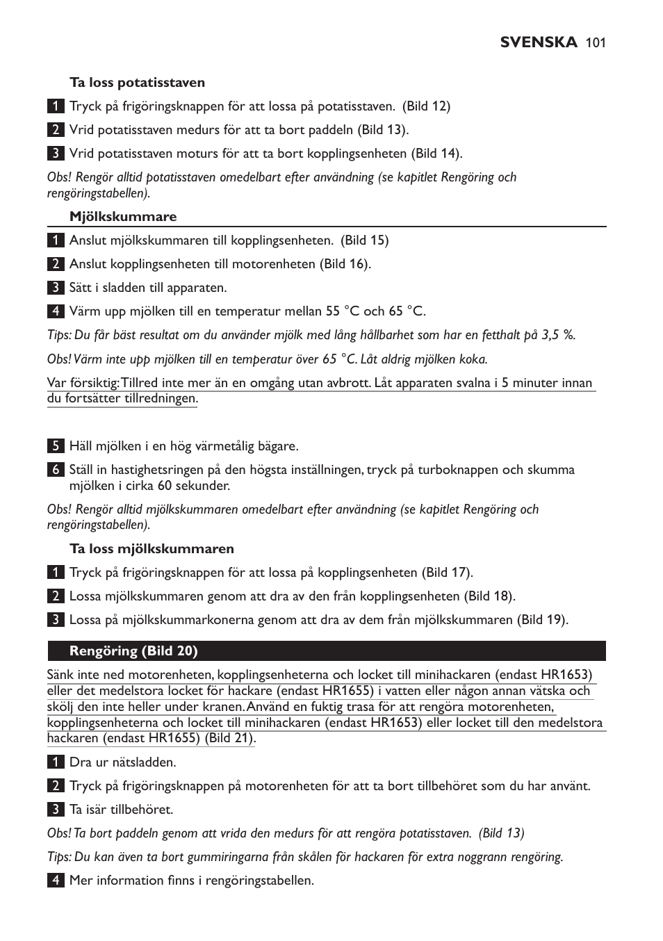 Philips Avance Collection Stabmixer User Manual | Page 101 / 136