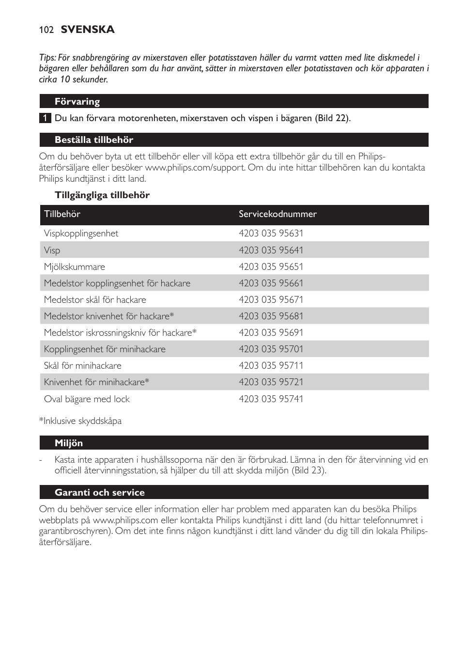 Philips Avance Collection Stabmixer User Manual | Page 102 / 136
