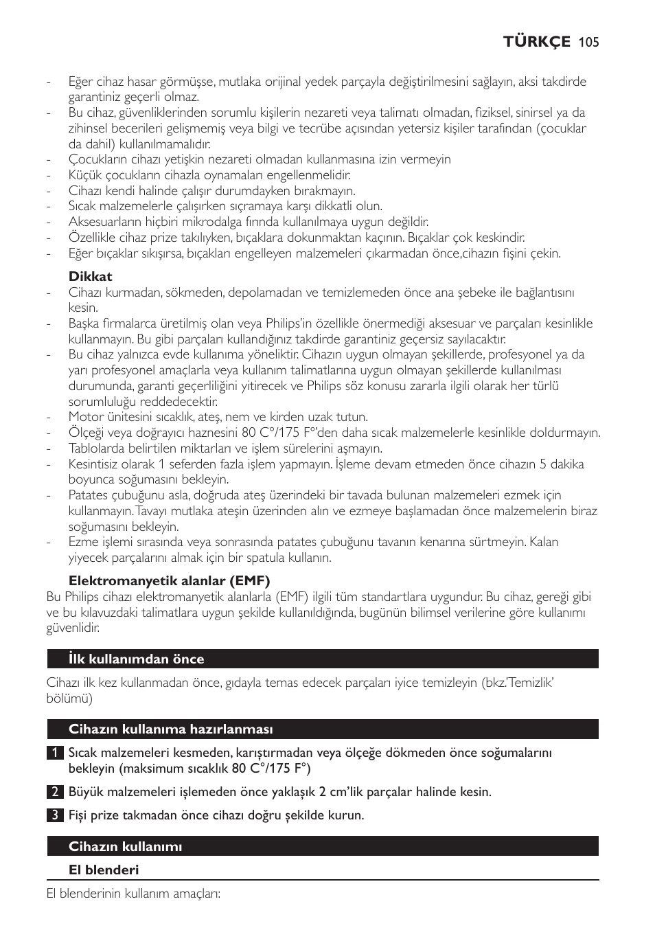 Philips Avance Collection Stabmixer User Manual | Page 105 / 136