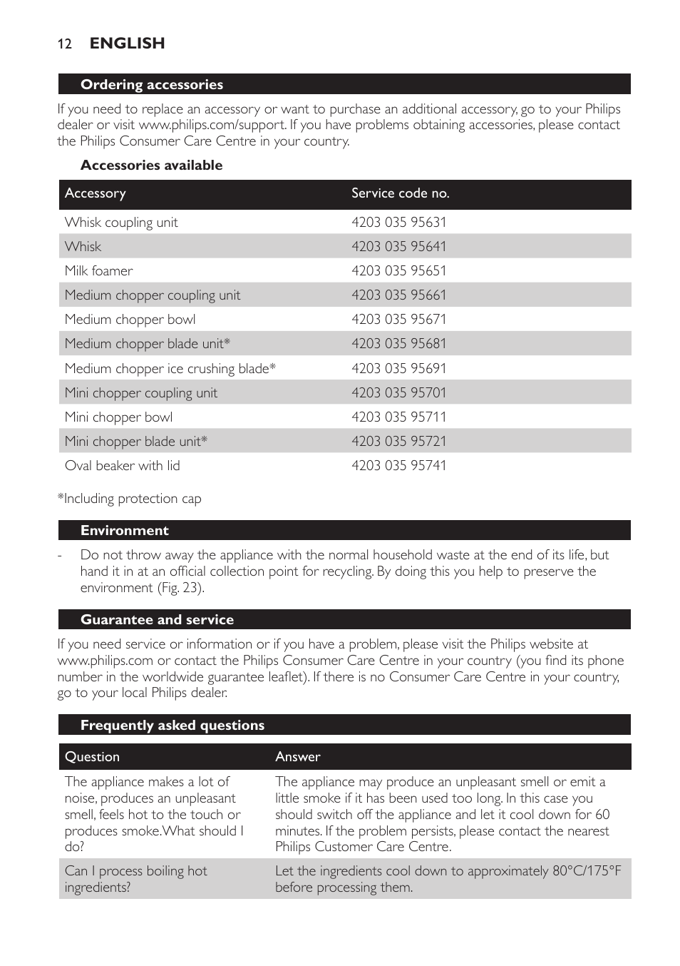 Philips Avance Collection Stabmixer User Manual | Page 12 / 136