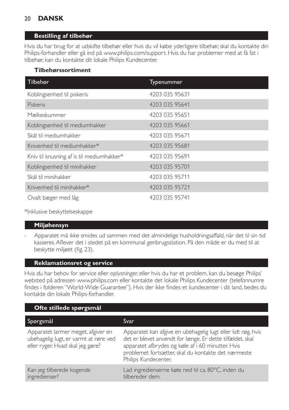 Philips Avance Collection Stabmixer User Manual | Page 20 / 136