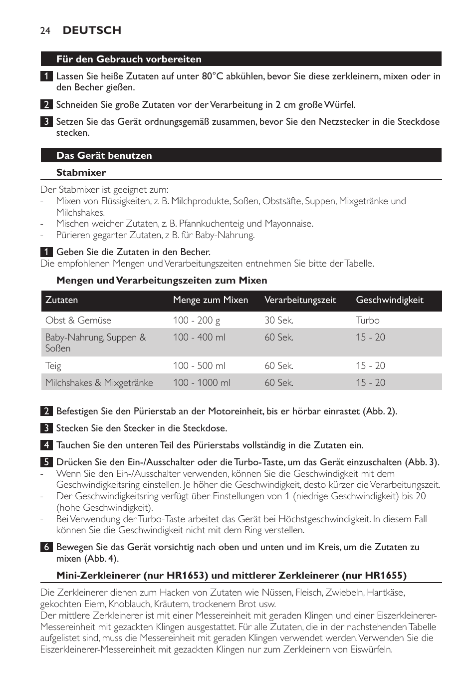 Philips Avance Collection Stabmixer User Manual | Page 24 / 136