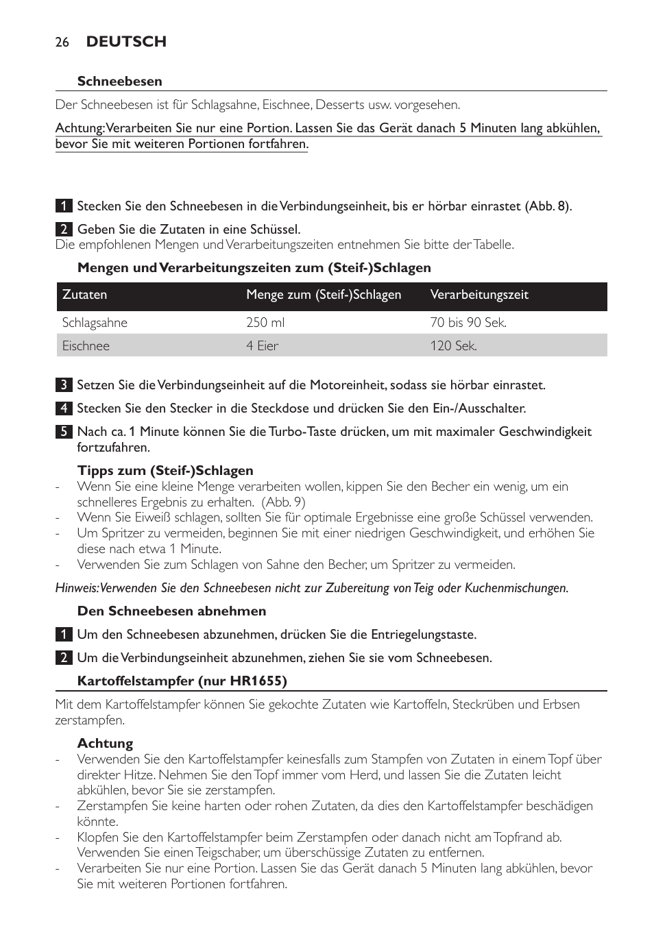 Philips Avance Collection Stabmixer User Manual | Page 26 / 136