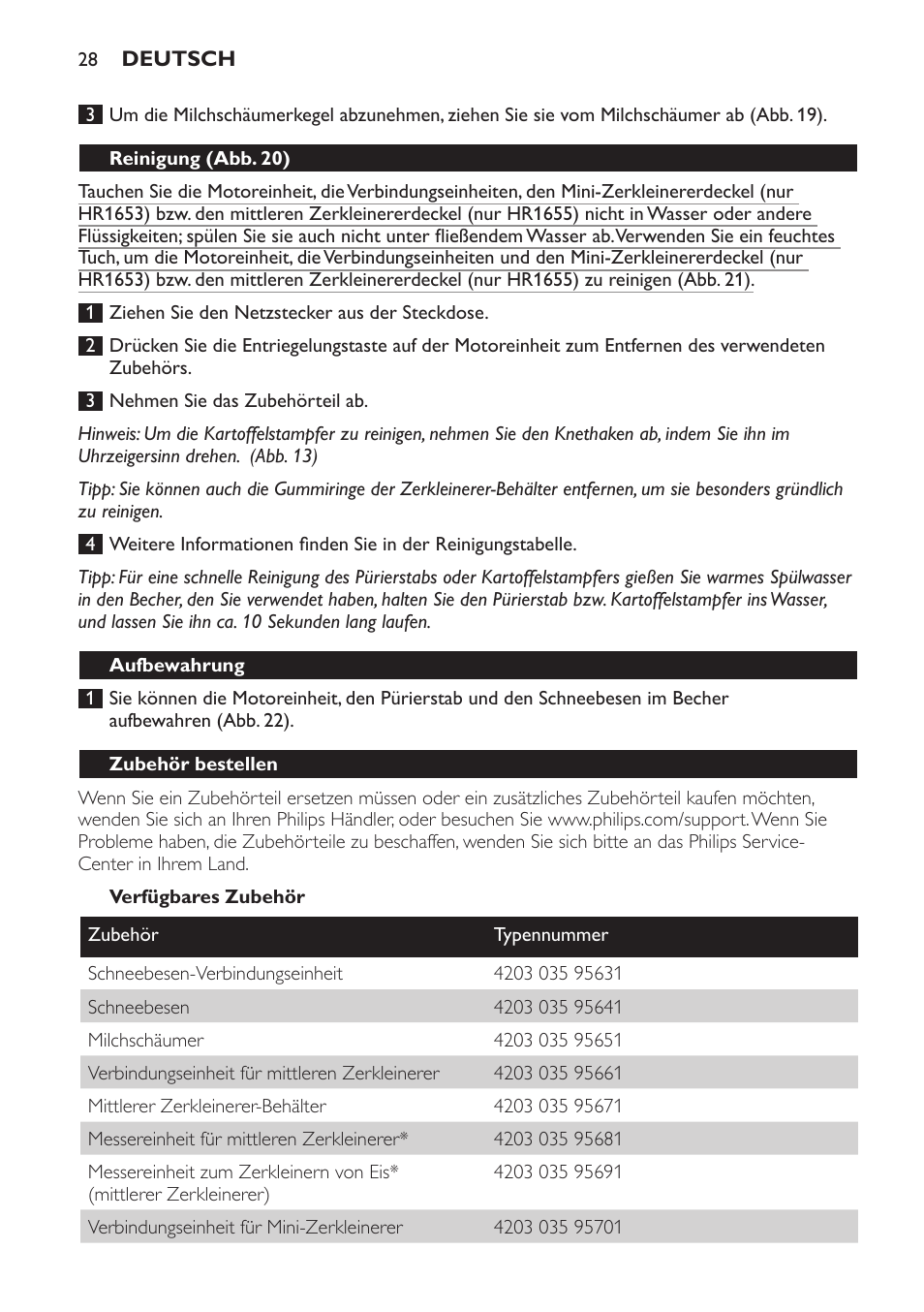 Philips Avance Collection Stabmixer User Manual | Page 28 / 136