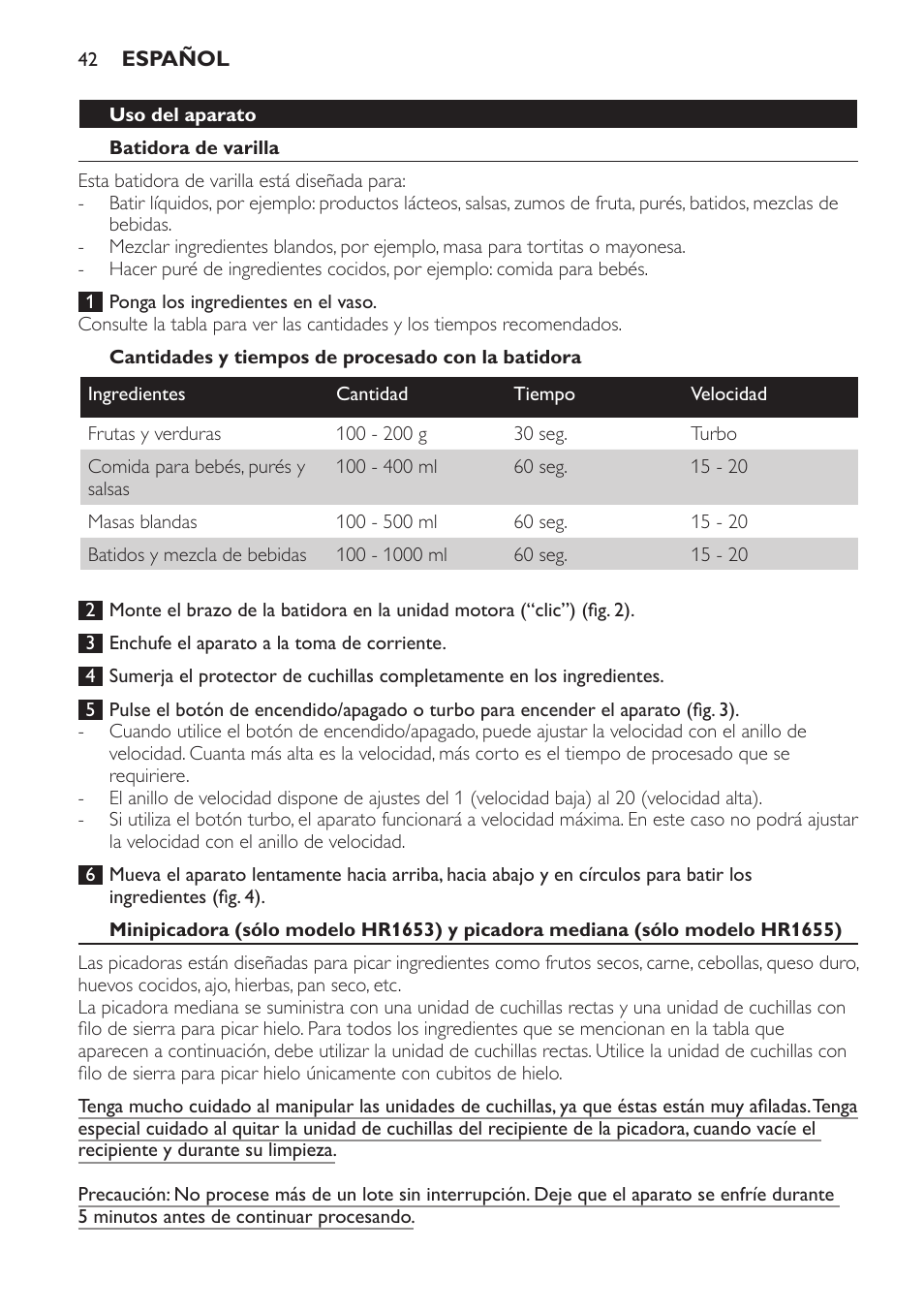 Philips Avance Collection Stabmixer User Manual | Page 42 / 136