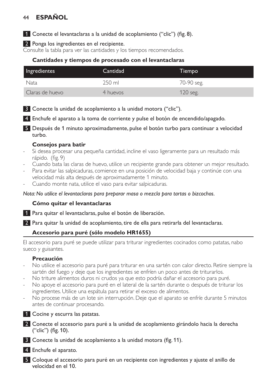 Philips Avance Collection Stabmixer User Manual | Page 44 / 136