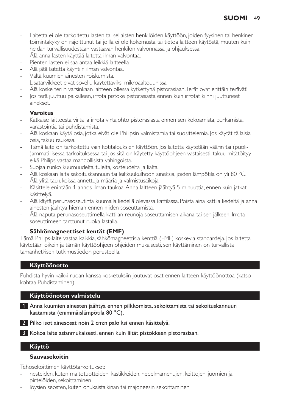 Philips Avance Collection Stabmixer User Manual | Page 49 / 136