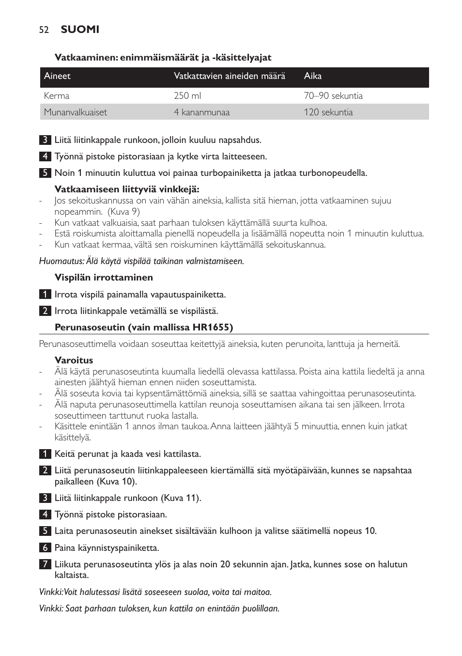 Philips Avance Collection Stabmixer User Manual | Page 52 / 136