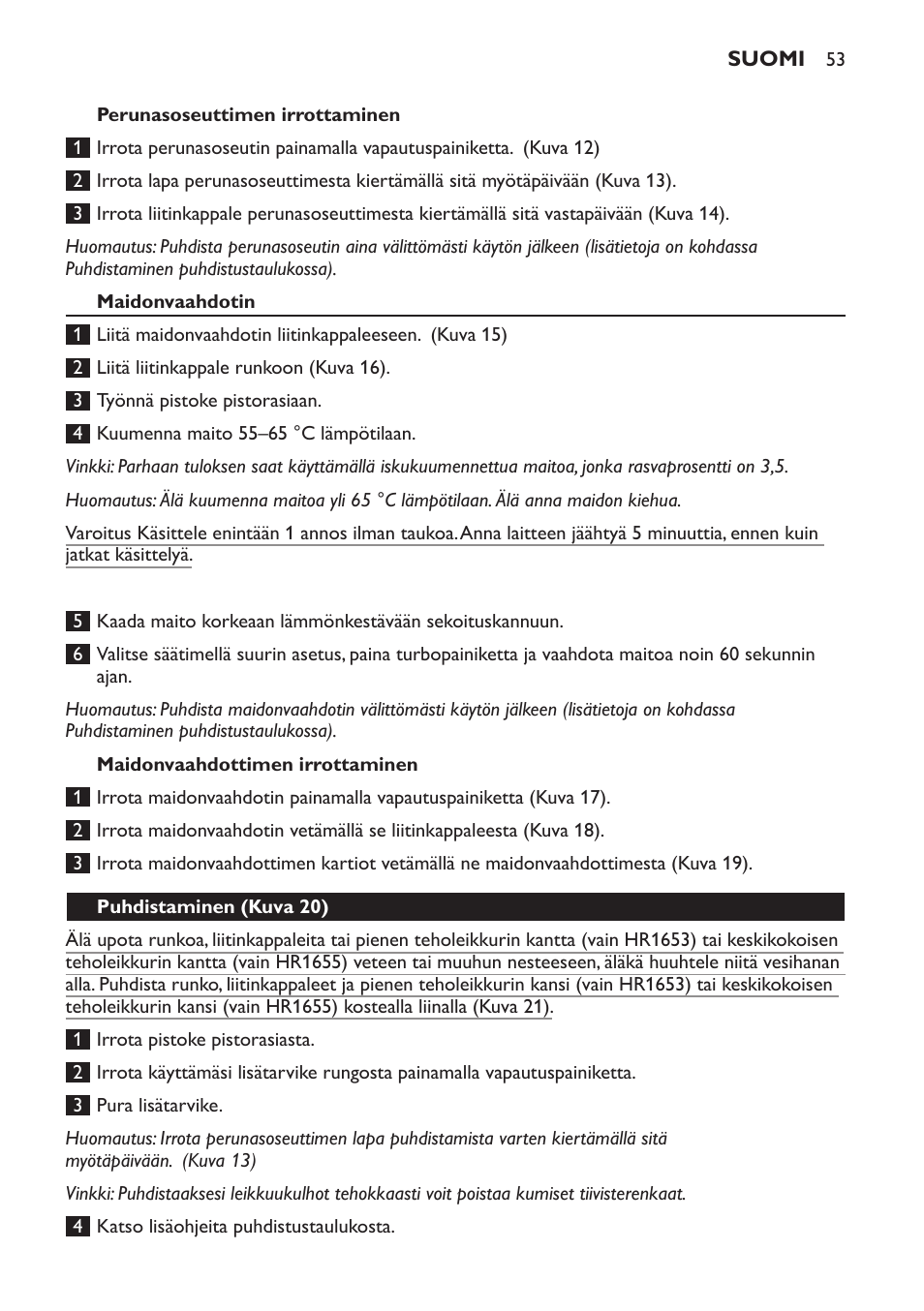 Philips Avance Collection Stabmixer User Manual | Page 53 / 136