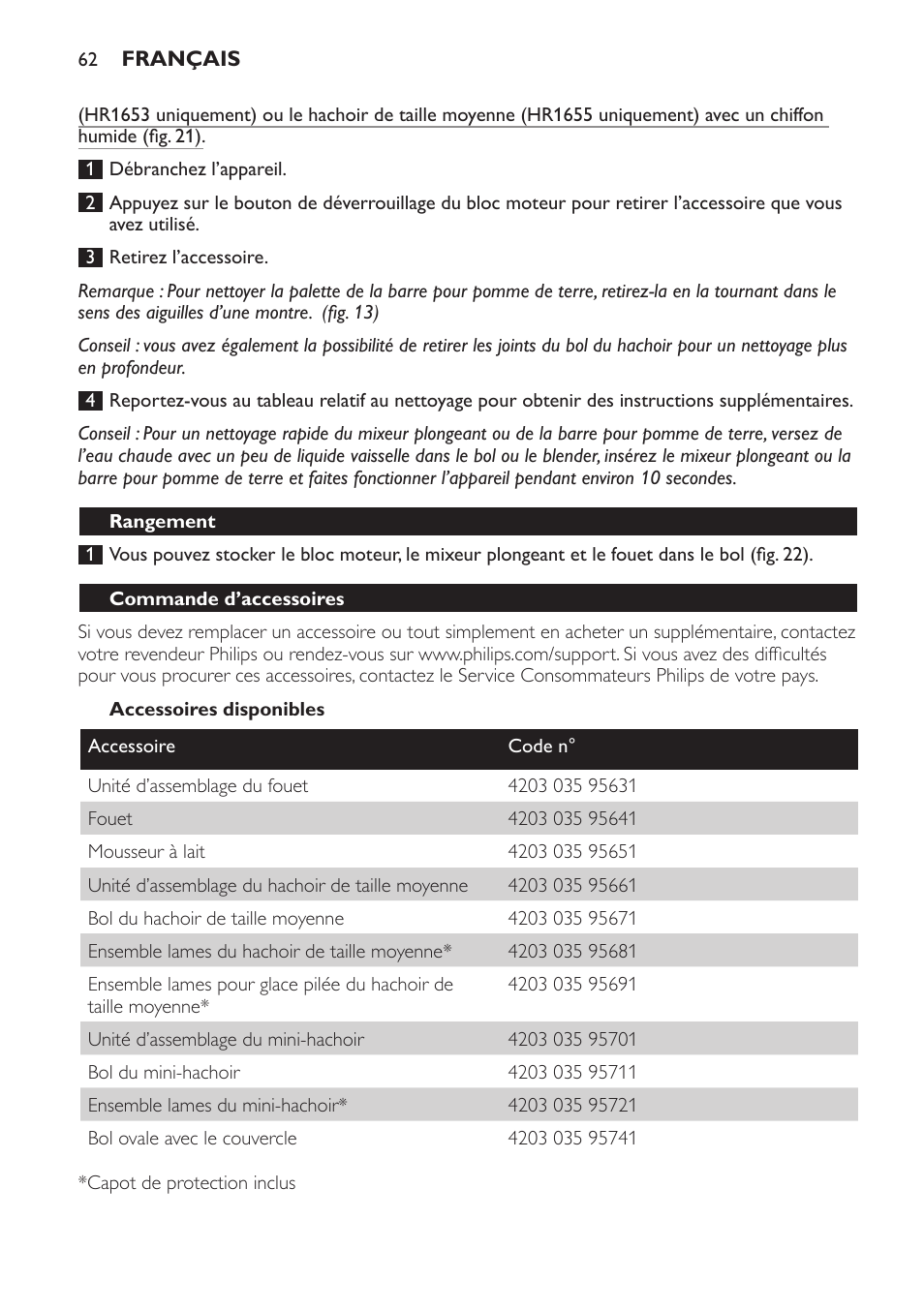 Philips Avance Collection Stabmixer User Manual | Page 62 / 136
