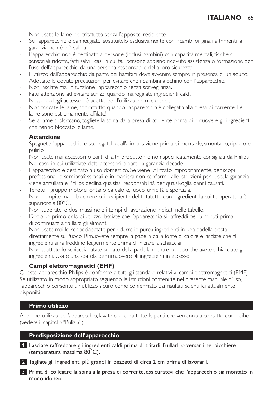 Philips Avance Collection Stabmixer User Manual | Page 65 / 136