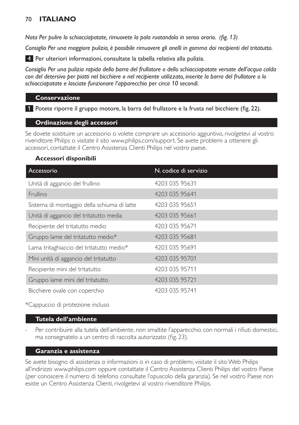 Philips Avance Collection Stabmixer User Manual | Page 70 / 136