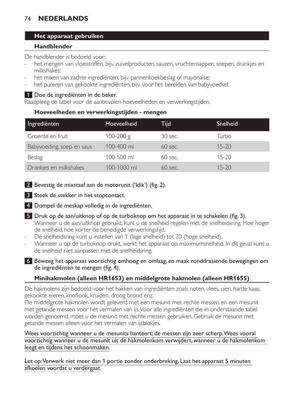 Philips Avance Collection Stabmixer User Manual | Page 74 / 136